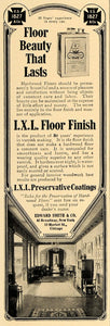 1907 Ad I.X.L. Preservative Coatings Floor Edward Smith - ORIGINAL CL4