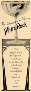 1907 Ad White Rock Mineral Water Champagne Glass - ORIGINAL ADVERTISING CL4