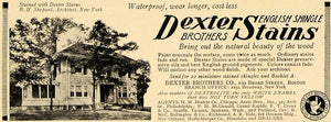 1913 Ad Dexter Brothers English Shingle Stains Boston - ORIGINAL ADVERTISING CL4