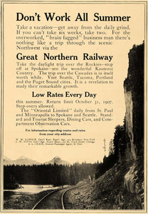 1913 Ad Great Northern Railway Oriental Limited Trains - ORIGINAL CL4