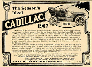 1906 Ad Antique 1907 Cadillac Model H Detroit Michigan - ORIGINAL CL4