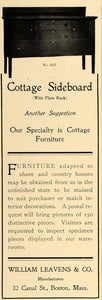 1906 Ad William Leavens Cottage Sideboard Model 2022 - ORIGINAL ADVERTISING CL4