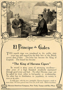 1906 Ad King England Havana American Cigars Crown - ORIGINAL ADVERTISING CL4