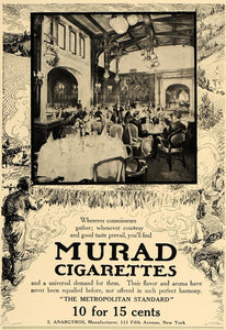 1906 Ad Murad Cigarettes Metropolitan Anargyros Tobacco - ORIGINAL CL4