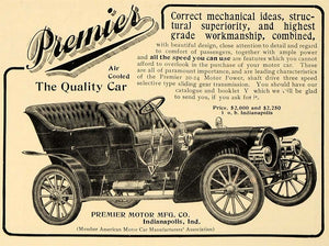 1906 Ad Premier Motor Car Automobile Engine Engine - ORIGINAL ADVERTISING CL4