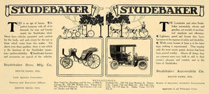 1906 Ad Studebaker Automobile South Bend Motor Car - ORIGINAL ADVERTISING CL4