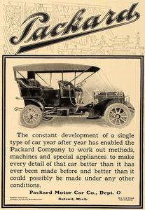 1906 Ad Antique Packard Motor Car Detroit Michigan - ORIGINAL ADVERTISING CL4
