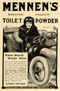 1906 Ad Gerhard Mennen's Borated Talcum Toilet Powder - ORIGINAL ADVERTISING CL4