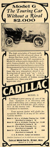 1907 Ad Cadillac Model G Touring Car Pricing Models - ORIGINAL ADVERTISING CL4