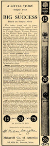 1907 Ad Makaroff Russian Cigarets G. Nelson Douglas - ORIGINAL ADVERTISING CL4