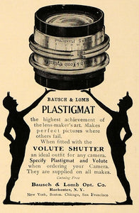 1905 Ad Bausch Lomb Plastigmat Volute Shutter Lens - ORIGINAL ADVERTISING CL4