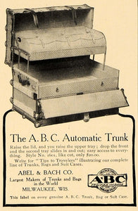 1906 Ad Abel Bach Company Milwaukee Trunk Style No 1601 - ORIGINAL CL4