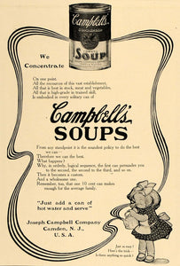 1906 Ad Joseph Campbell Soups Can Souper Kid Camden NJ - ORIGINAL CL4