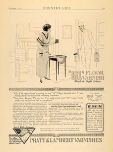 1919 Ad Pratt Lambert Varnishes Floor Vitralite Enamel - ORIGINAL CL4