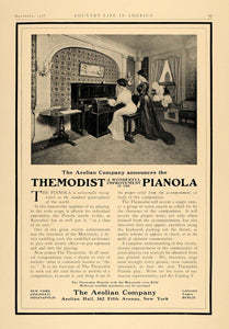1906 Ad Aeolian Themodist Player-Piano Pianola New York - ORIGINAL CL4