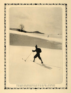 1923 Article Skiing Ice Skating H. Armstrong Roberts - ORIGINAL CL5