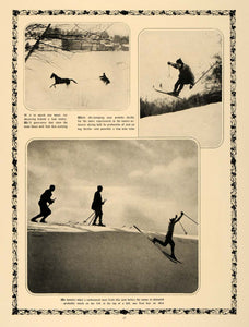 1923 Article Skiing Ice Skating H. Armstrong Roberts - ORIGINAL CL5