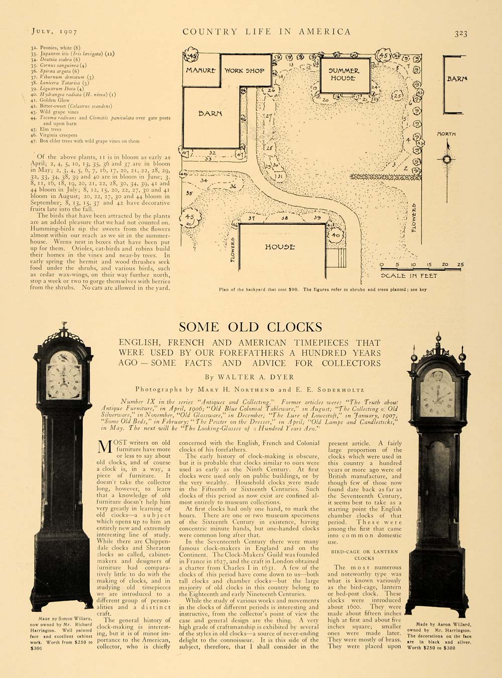 1907 Article Antique Clock Walter Dyer Louis XVI France - ORIGINAL CL5