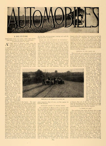 1907 Article Automobile Industry Arthur N Jervis Future - ORIGINAL CL5