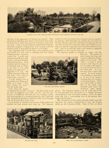 1906 Article Japanese Garden Village Matthias Homer - ORIGINAL CL5