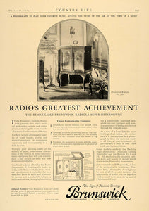 1924 Ad Brunswick Radio 360 Phonograph Cabinet Antique - ORIGINAL CL6