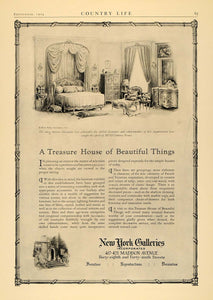 1924 Ad New York Galleries XVIII Century France Decor - ORIGINAL ADVERTISING CL6