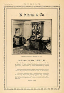 1927 Ad Altman English Furniture Antiques Home Decor - ORIGINAL ADVERTISING CL6 - Period Paper
