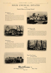 1925 Ad Pease Elliman Long Island Estates Flower Hill - ORIGINAL ADVERTISING CL6