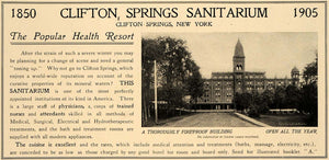 1905 Ad Henry Foster Clifton Springs Sanitarium Resort - ORIGINAL CL7