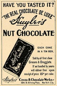 1905 Ad John Huylers Nut Cocoa Chocolate Works Hershey - ORIGINAL CL7
