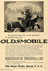 1905 Ad Oldsmobile Runabout Tonneau Edward Penfield - ORIGINAL ADVERTISING CL7