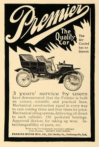 1905 Ad Premier Antique Cars 211 Shelby St Indianapolis - ORIGINAL CL7