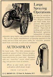 1905 Ad Large Auto-Spray Machine Brown Gasolene Engine - ORIGINAL CL7