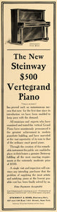 1905 Ad Steinway Sons Vertegrand Piano Pricing New York - ORIGINAL CL7