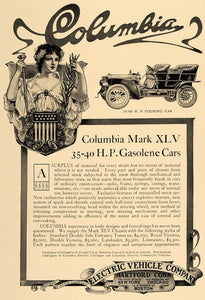 1905 Ad Columbia Mark XLV Touring Car Electric Vehicle - ORIGINAL CL8