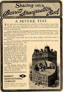 1906 Ad Bellevue Stratford Barrett Specification Roof - ORIGINAL ADVERTISING CL8