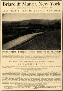 1906 Ad Briarcliff Manor Pocantico Lodge Westchester - ORIGINAL ADVERTISING CL8