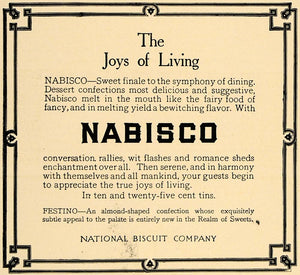 1906 Ad Nabisco Festino Confection National Biscuit Co - ORIGINAL CL8