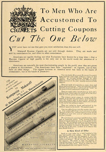 1906 Ad Kompaniji Makaroff La Czarina Cigar Models Size - ORIGINAL CL8