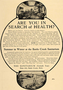 1906 Ad Battle Creek Sanitarium Resort 40th Yr Michigan - ORIGINAL CL8
