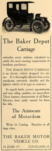 1906 Ad Antique Baker Depot Carriage Motor Vehicle Ohio - ORIGINAL CL8
