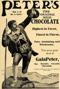 1907 Ad Peter's GalaPeter Milk Chocolate Lamont Corliss - ORIGINAL CL8