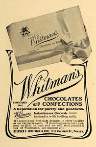 1907 Ad Stephen F. Whitman's Chocolates Confections - ORIGINAL ADVERTISING CL8