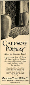 1928 Ad Galloway Terra Cotta Pottery Vases Philadelphia - ORIGINAL CL8