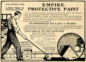 1906 Ad Atlantic Paint Empire Protective Coating Home - ORIGINAL ADVERTISING CL8