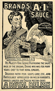1906 Ad G F Heublein & Bro Brand's A.1 Sauce George IV - ORIGINAL CL8