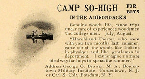 1906 Ad Camp So-High Boy Bordentown Military Institute - ORIGINAL CL8