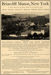 1906 Ad New York Briarcliff Manor Pocantico Lodge Hotel Travel Plumer CL8