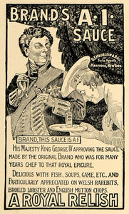 1906 Ad King George IV Names Brands A1 Sauce Kraft Food - ORIGINAL CL9