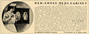 1906 Ad Red Cross Medi Cabinet Brockway Smith Style B - ORIGINAL ADVERTISING CL9